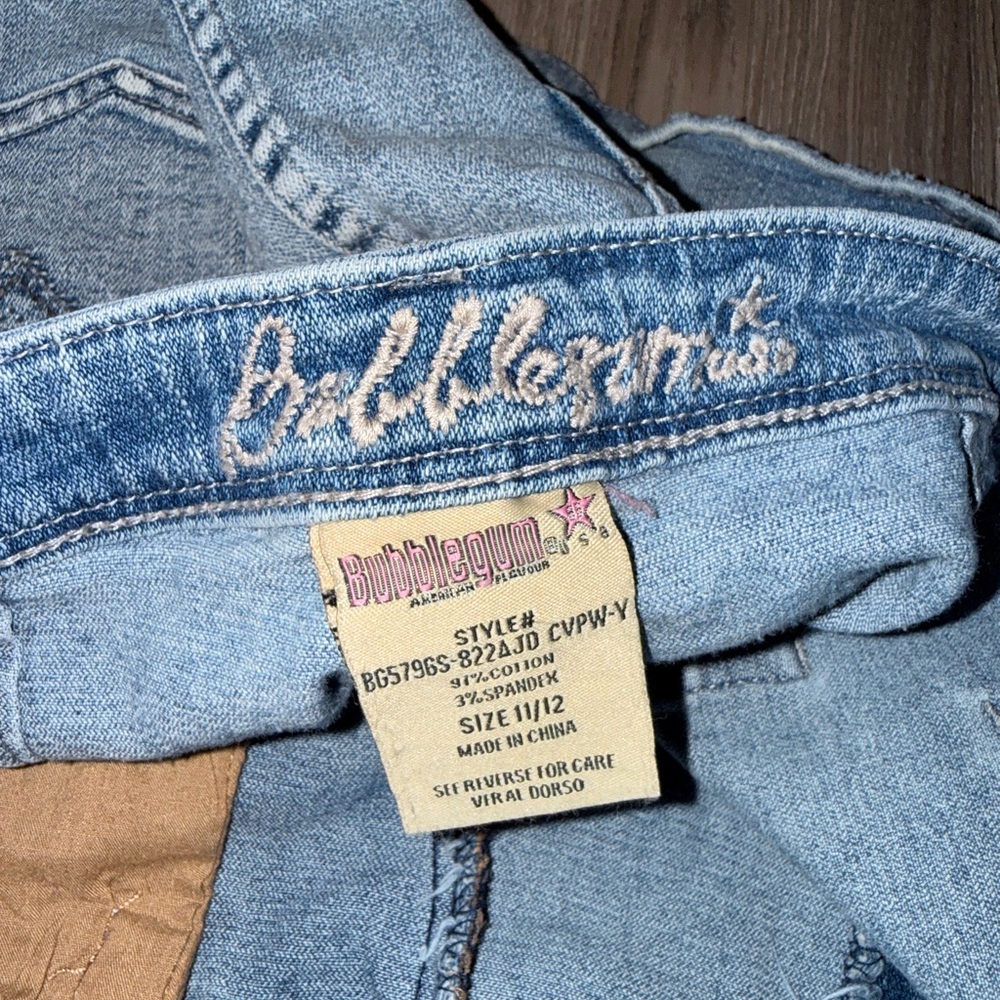 Bubblegum Blue Denim Mini Skirt with Heart Details - Picture 8 of 8